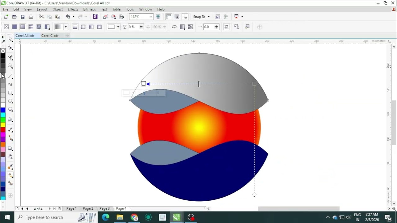 Shape Light Design | Short Trick | Corel Draw | #youtubeshorts #video #viral #coreldraw 