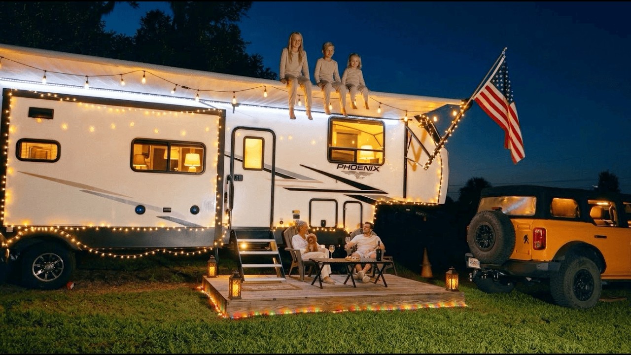 ⁣Our Family of 5 + LUXURY RV Camping in Florida 🚐🇺🇸 American Outdoor Life
