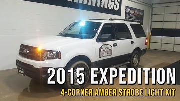 2015 Ford Expedition 4-Corner Amber Strobe Light Kit