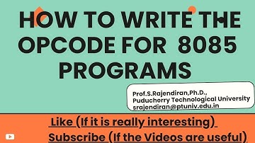 How to Write the Opcode for 8085 Mnemonics | Step-by-Step Guide