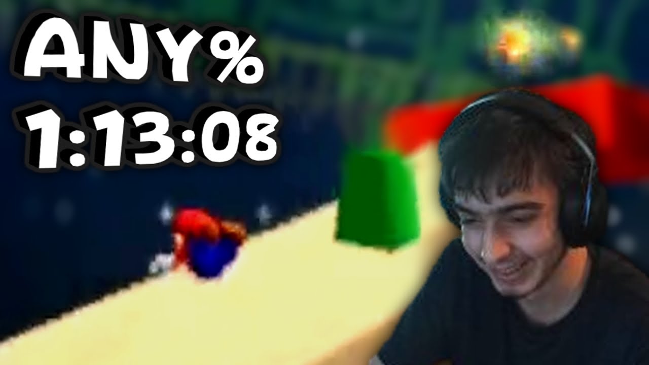 A 120 star speedrun of Super Mario 64 completed while blindfolded