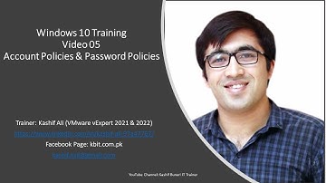 Windows 10 Training - Video 05 - Account Lockout Policy and Password Policies