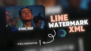 Ae inspired White line Watermark like @juraijeditzz | Alight Motion xml #alightmotion #animation