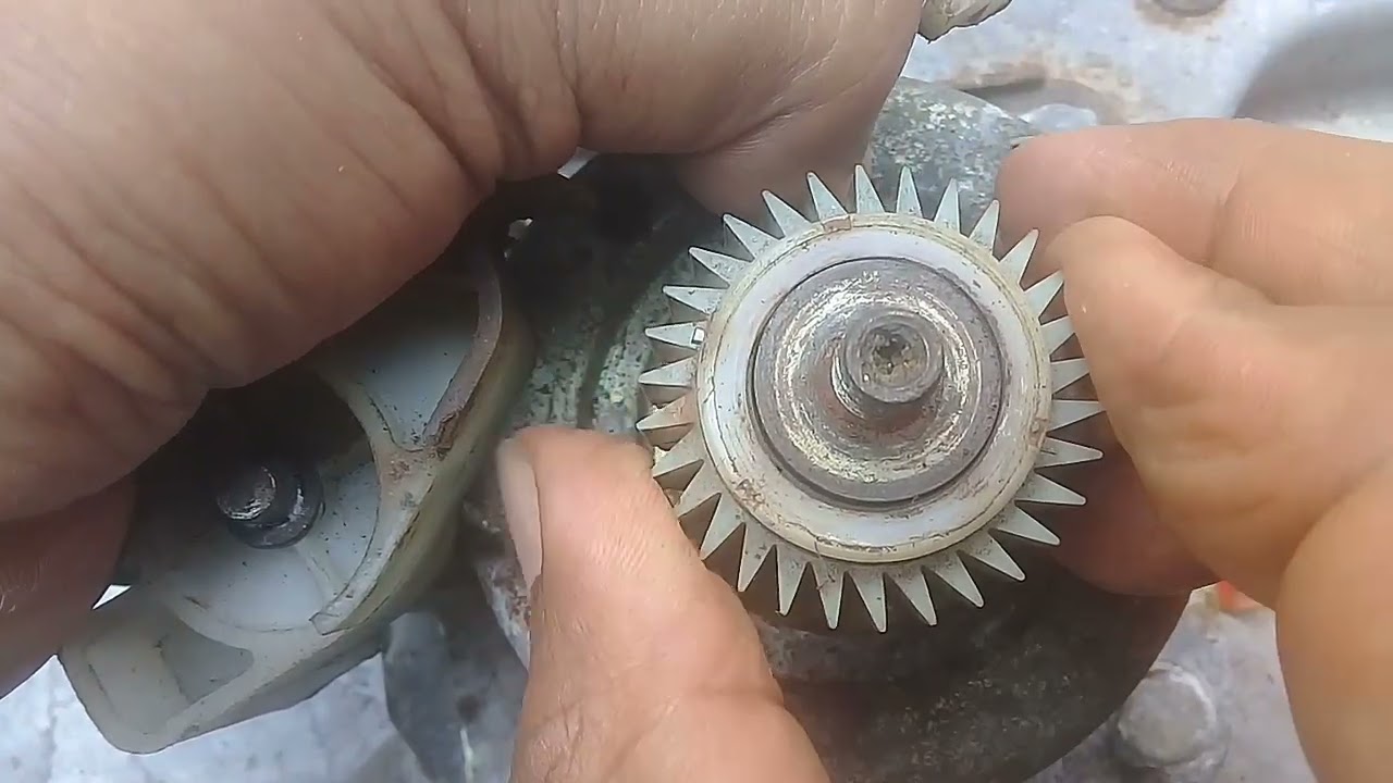 Acción de la uña, piñones, resorte del eje de tranmision de lavadora