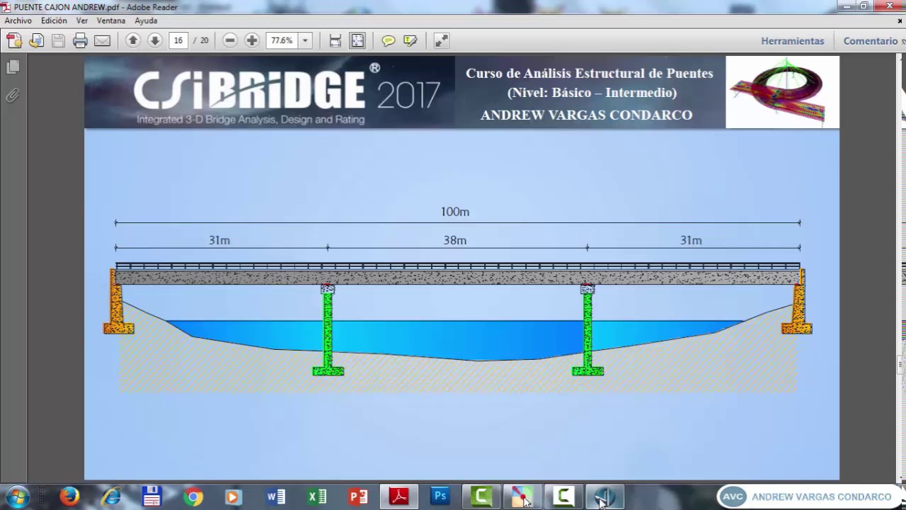 PUENTE CAJON con CsiBRIDGE V.17