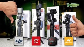 Сравнение стабилизаторов Moza Mini Mi vs  Zhiyun Smooth 4 vs Freevision Vilta M vs DJI Osmo Mobile 2