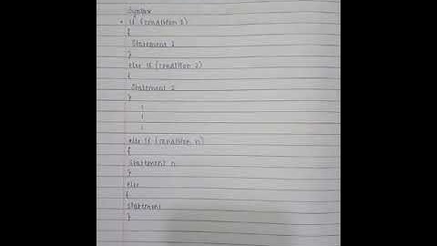 Decision making & Branching statement