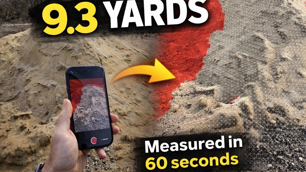 How to Measure Dirt, Gravel, or Sand Piles with Your Phone - YouTube