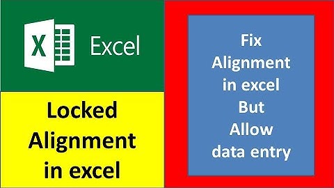 How to Lock alignment in excel | How do I fix the alignment in excel | #excelfansonly