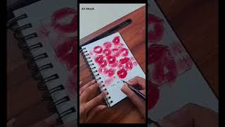 I tried lipstick kisses challenge art shorts youtubeshorts kissesforyou kisse artdrawing