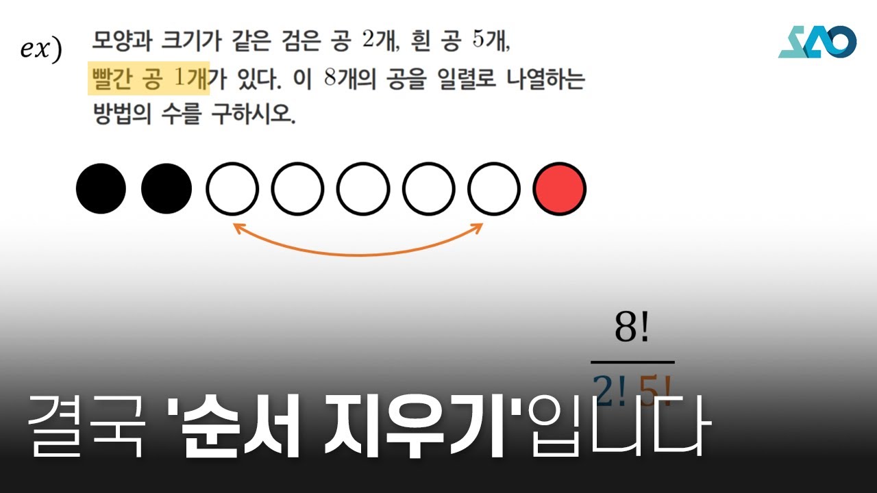 [확률과 통계][LV 1] 8강. 순열_같은 것이 있는 순열
