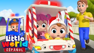 Las Ruedas de la Ambulancia Girando Van | Canciones Infantiles Para Aprender| Little World Español