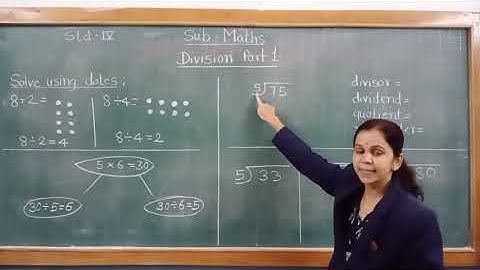 STD. IV SUB. Maths Topic 6 (Division) Part 1