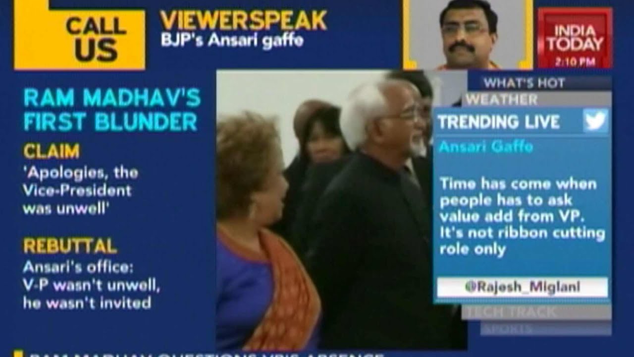 Analyzing Ram Madhav's Attack On Hamid Ansari