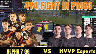 Alpha7 Vs Hvvp 4v4 Fight in PMGC 2022 | Pubg Mobile