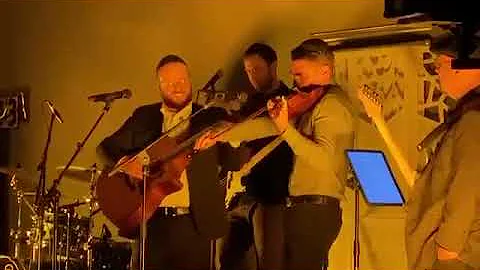 Ben Shapiro playing violin with Eitan Katz at a co...