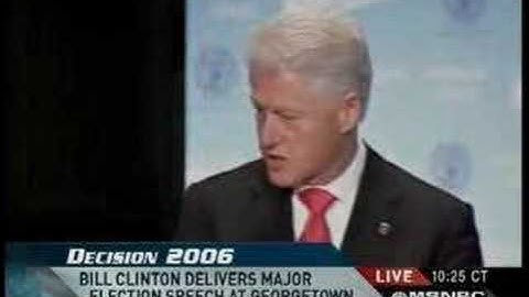 Bill Clinton Speech (Georgetown)