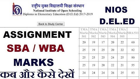 NIOS DELED ASSIGNMENT, SBA, WBA MARKS, when and how you will get | Online Partner