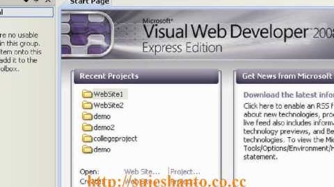 C#, SQL in Visual web Developer Intro Part - 1tutorial In Tamil language