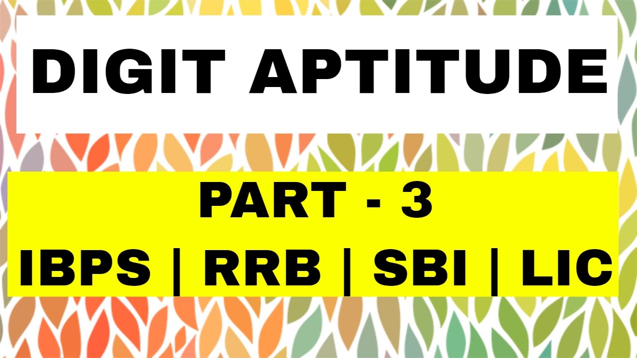 5-marks-digit-aptitude-reasoning-part-3-ibps-rrb-sbi-lic-youtube