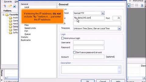 Configuring your website in SmartFTP