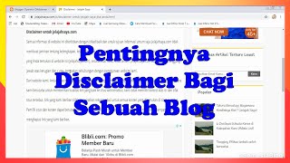 Cara Buat Disclaimer Untuk Blogger Terbaru Mudah