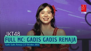 FULL MC GADIS GADIS REMAJA JKT48 | SEISHUN GIRLS 29 OKTOBER 2022