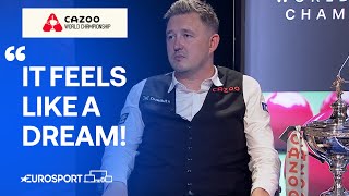 EMOTIONAL Kyren Wilson reacts to winning 2024 World Snooker Championship 🏆❤️