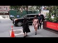Kourtney Kardashian and Addison Rae return to the Tribeca Hotel after having lunch