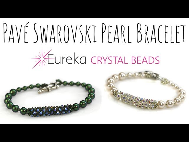 Create Leahs Pavé Swarovski Crystal & Pearl Bracelet