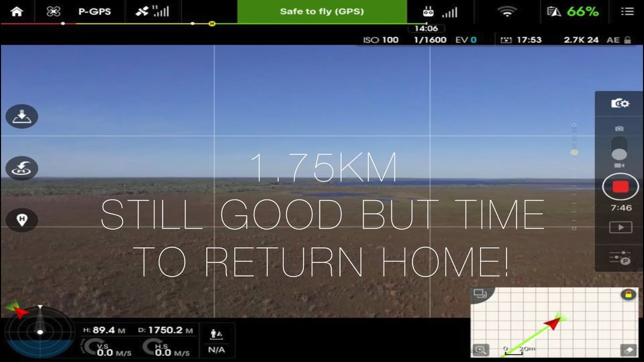 DJI Phantom 3 Standard : Range Test 1.75Km - YouTube