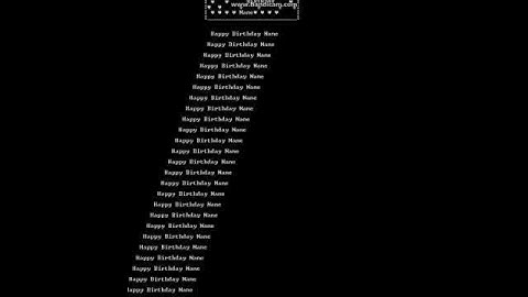 Birthday Wish Program C++