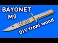 ШТЫК-НОЖ M9 Bayonet из линейки. Как сделать Bayonet M9 из дерева своими руками. CS:GO STANDOFF 2 DIY