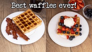 Absolute best waffles made with sourdough discard | Foodgeek Baking