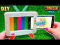 DIY Retro TV - Popsicle stick mobile phone stand | Soporte para teléfono móvil de palo de paleta