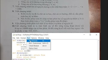 Python: Bài 10. Chương trình in ra các số đối xứng trong [m, n] bằng ngôn ngữ lập trình Python.