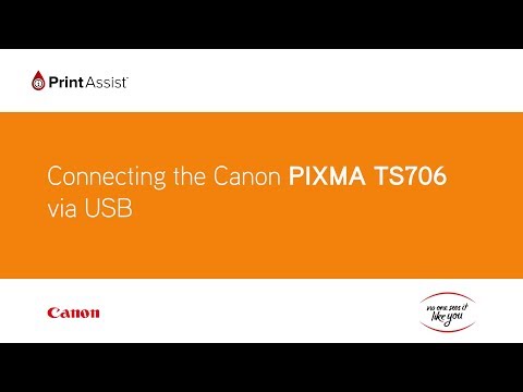 How to set up your Canon PIXMA HOME TS706 using a USB cable connection