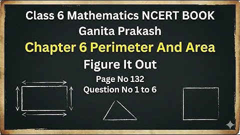 Class 6 Maths Chapter 6 | Perimeter and Area | Page 132 Figure It Out Full Solution | Ganita Prakash