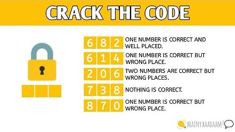 Crack The Code (with answer and explanation)