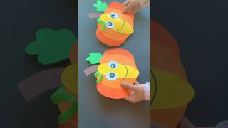 Paper Halloween Pumpkin Craft | #kidscraft#papercrafts #shortsvideo #shortsviral #craft #shorts