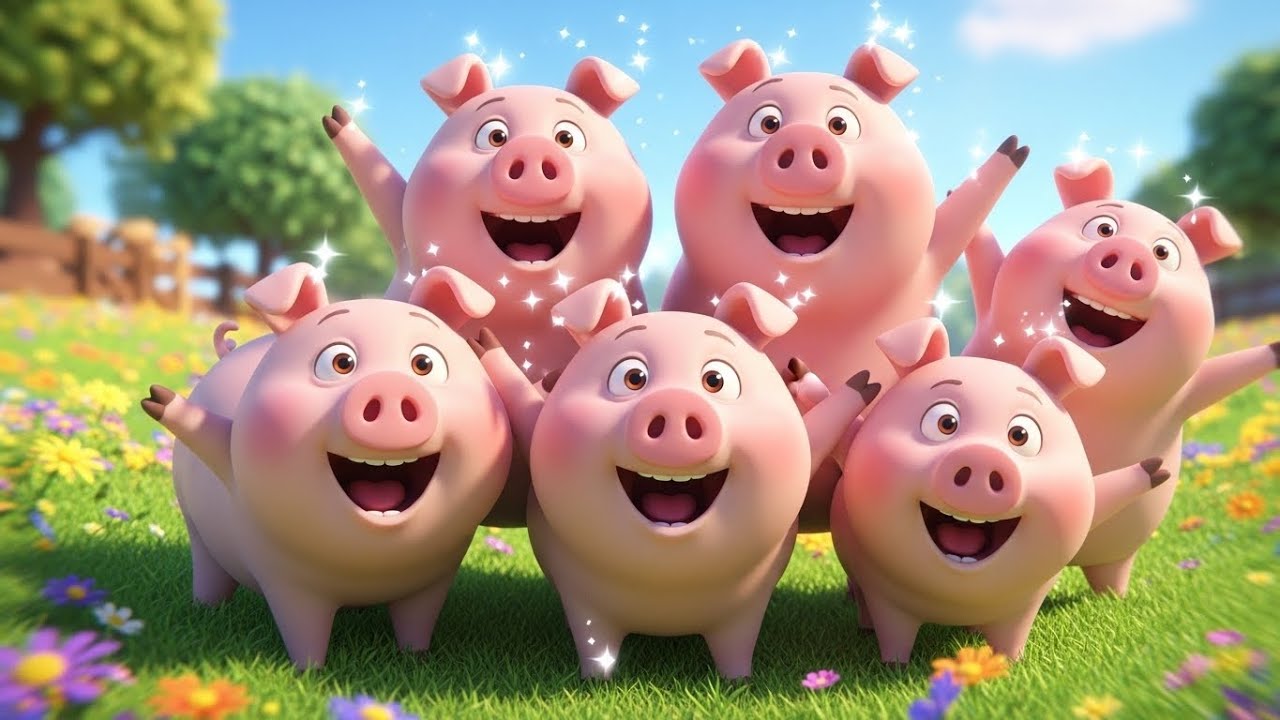 This Little Piggy Went to Market Playful Finger Play Songs for Happy Little Kids 🖐️🐷  Wiggle, Giggle