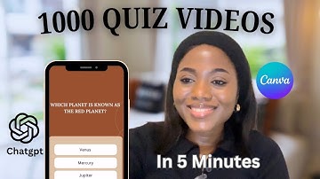 Bulk Create 1000 Quiz Videos in 5 Minutes using Ai (Canva and ChatGPT)