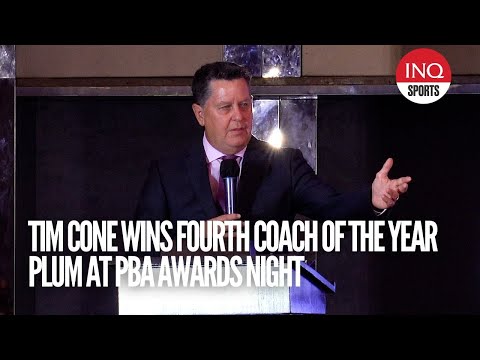 Tim Cone wins fourth Coach of the Year plum at PBA Awards Night