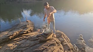 PESCANDO E PREPARANDO UM BELO PEIXE FRITO NAS MARGENS DO RIO MIRANDA!!!