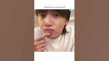 jungkook 🐰 got new lip piercing 🥵 #bangtan #jungkook #jk