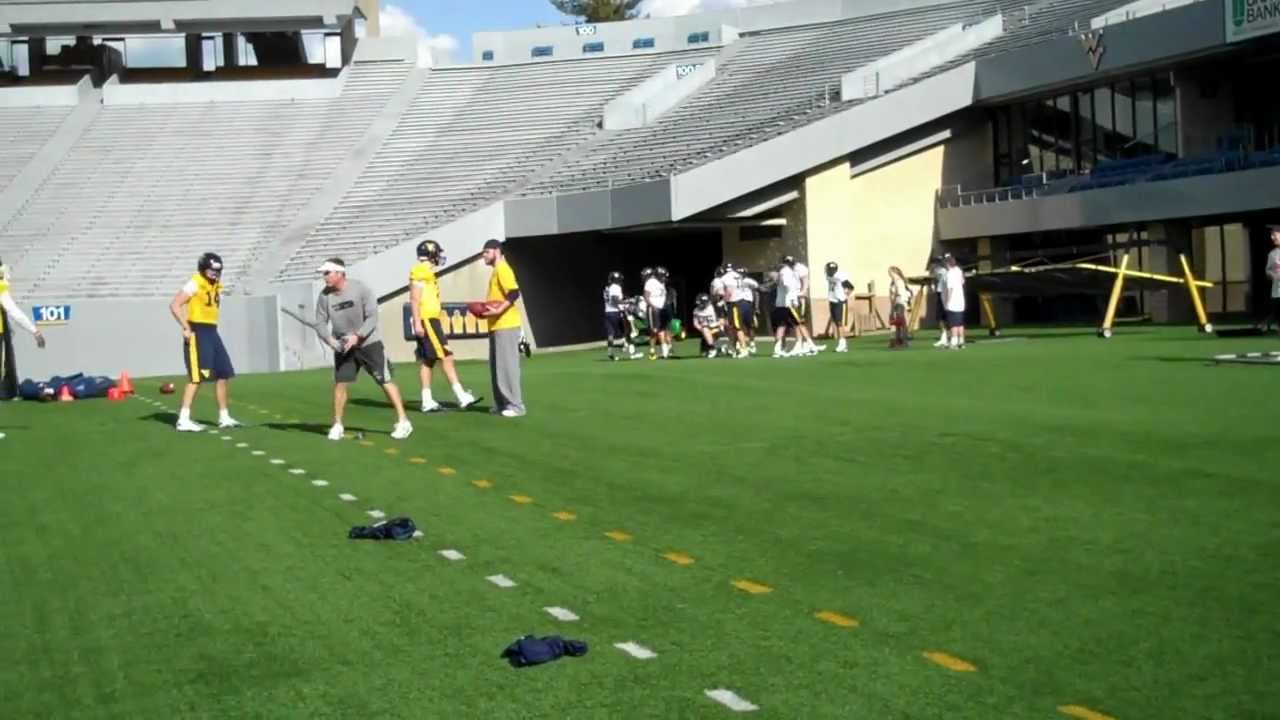 Quarterback drills at spring practice YouTube