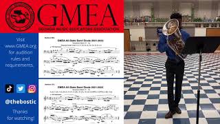 2021 - 2022 GMEA Symphonic Band Audition Etude 1 for Euphonium/Baritone