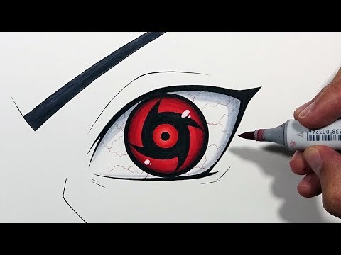 Artwork of shisui uchiha with sharingan eyes