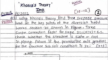 Khosla Theory | Design Steps & Numerical | Irrigation Engineering | Prashant YT | BE Civil | TU,PU |