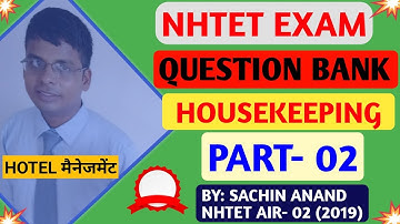 NHTET EXAM : Housekeeping|Question Bank|Part 02|NHTET 2021|NHTET Study Material|NCHMCT |#NHTET|
